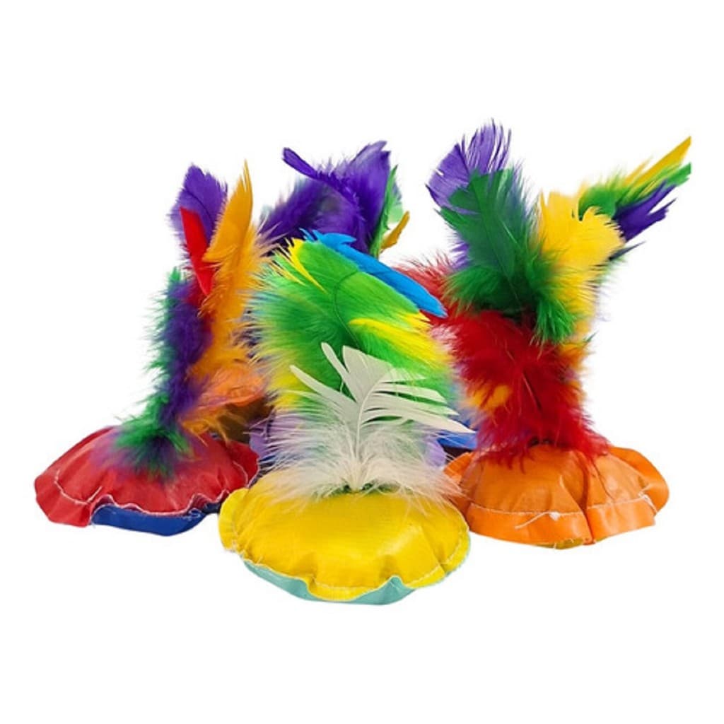 Petecas Infantil Brinquedos Coloridos 18cm Kit 5 peças