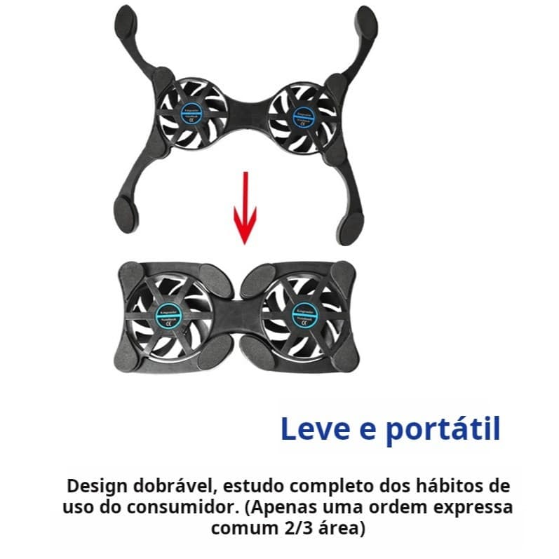 Suporte Base Notebook Com Cooler De Ventilação Dissipador De Calor