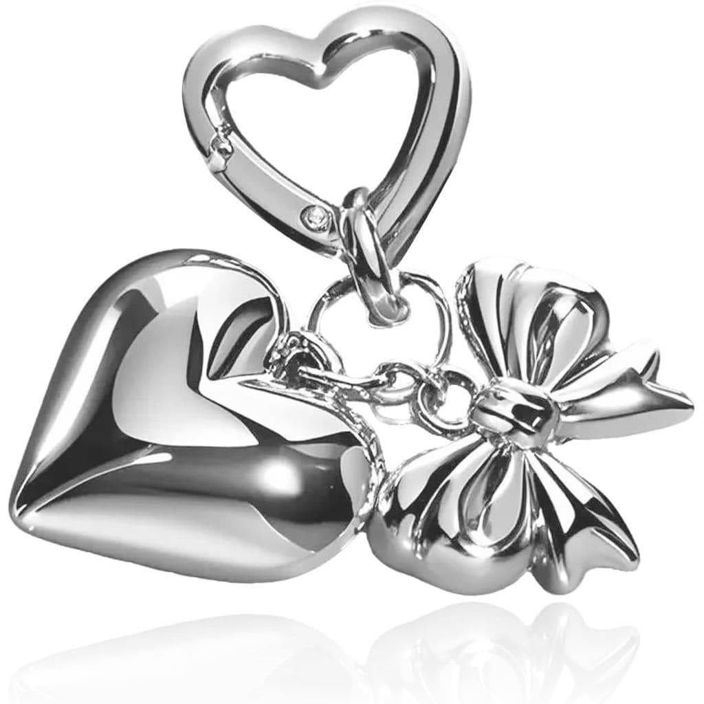 Kawaii Saco Encantos Para Bolsas Bolsa De Prata Bonito Coração Arco Chaveiro Carro Acessórios Presentes Aniversário Mulh