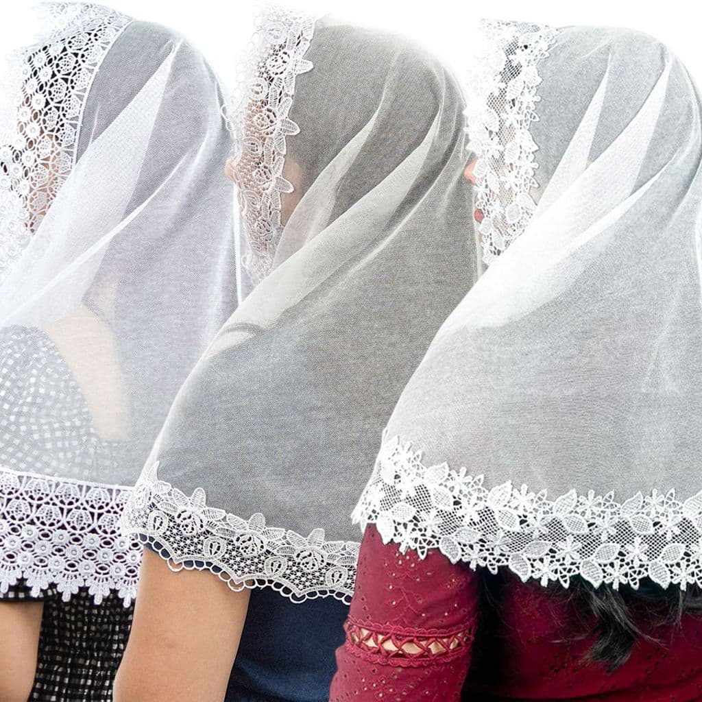 Véu CCB Renda Guipir Floral Variadas Adulto Diversos Modelos Congregação Cristã