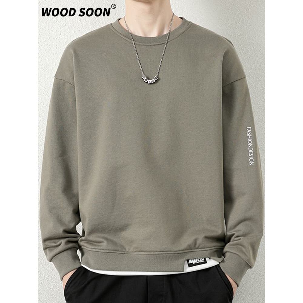 Woodford moletom masculino com gola redonda, duas peças, solto, Casual, outono inverno, novo estilo, roupa de rua, combi