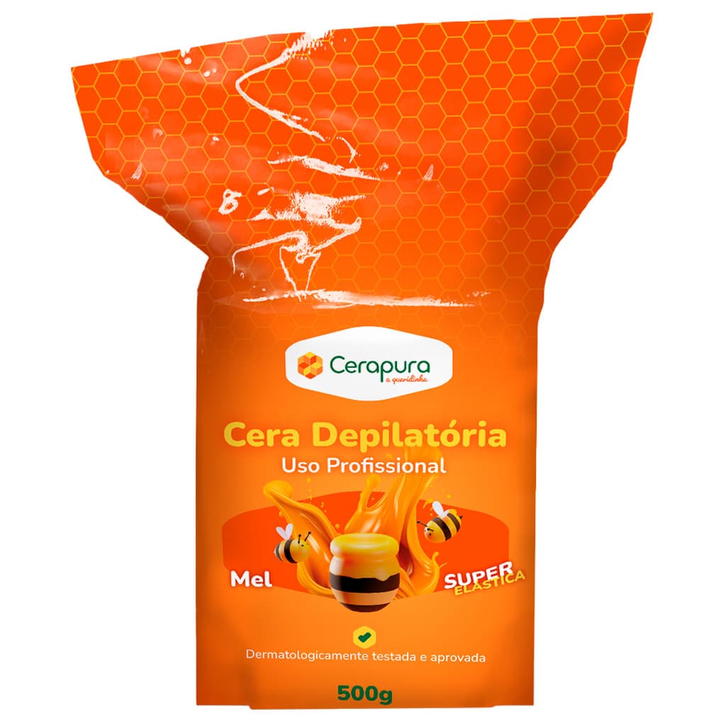 Cera Depilatoria Mel Super Elastica - 500g (cerapura)