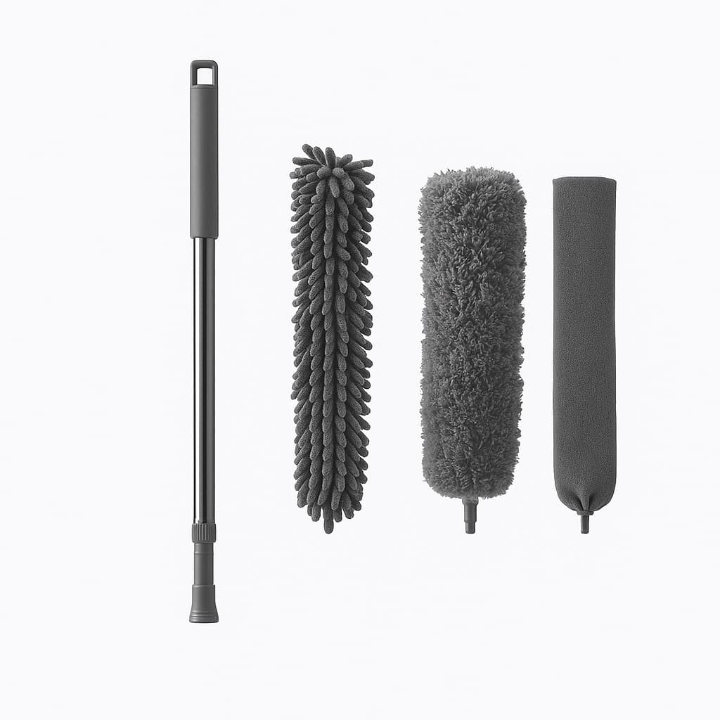 Jogo Espanador Pó Extensível  Eletrostático Lavável Limpeza