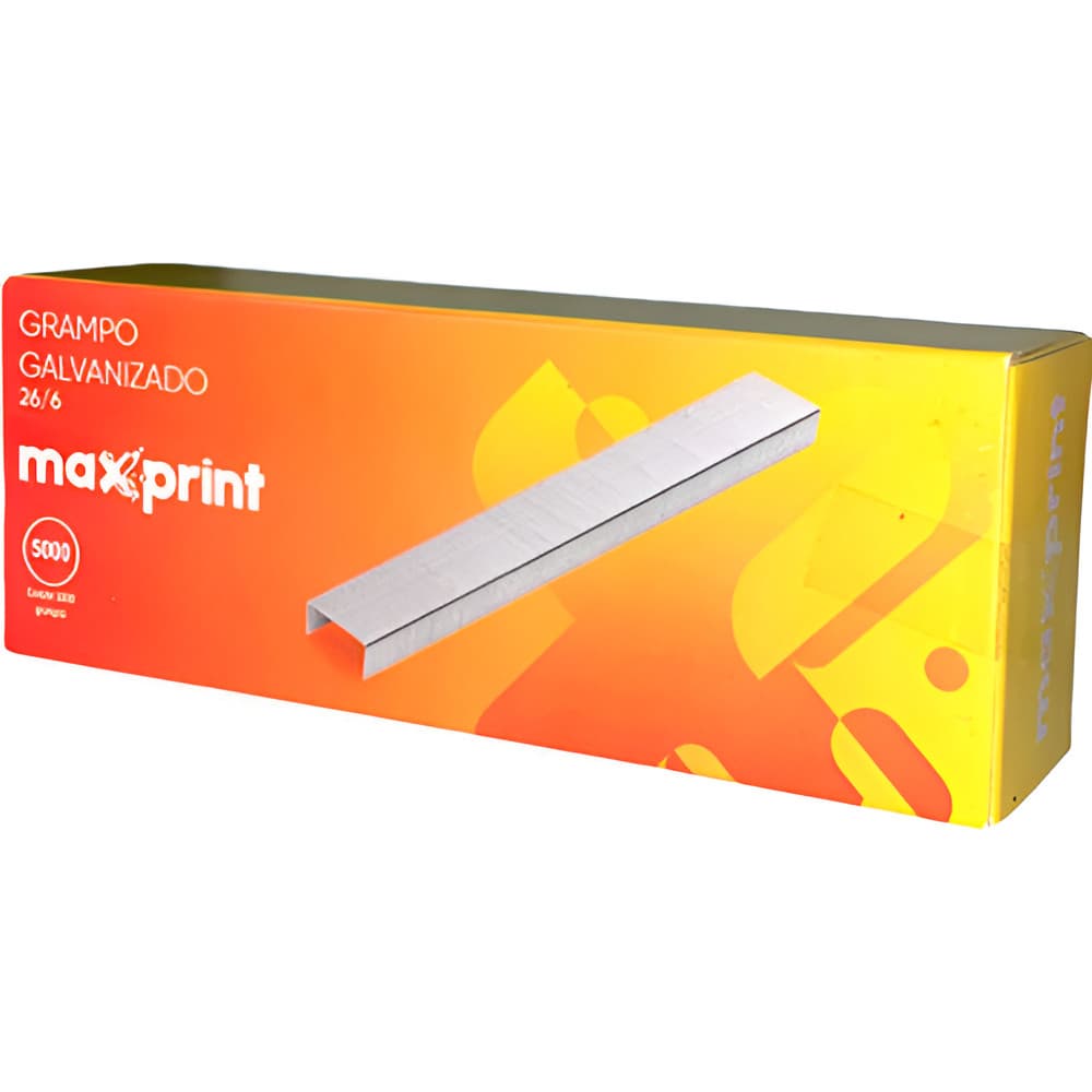 Grampo Para Grampeador 26/6 Galvanizado 1 Caixa 5 Mil Un