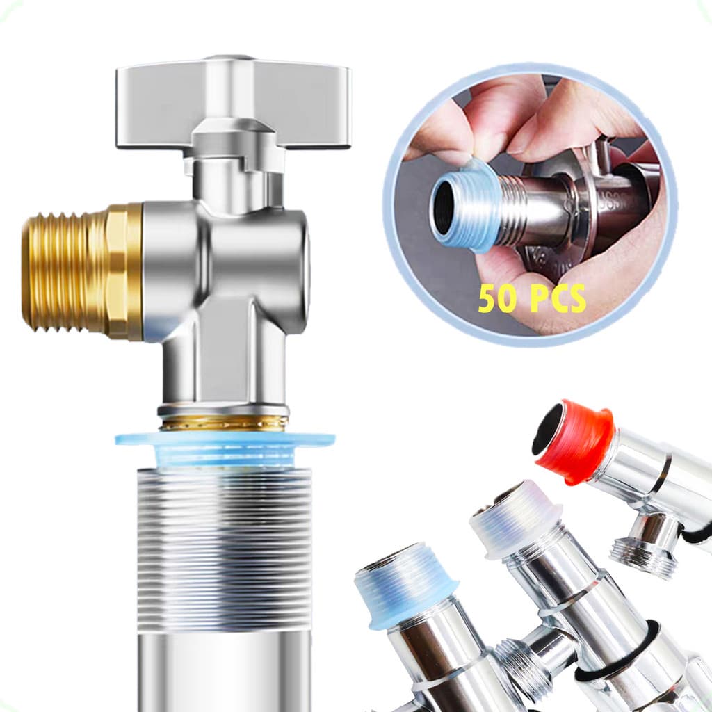 Veda Rosca de Silicone 10/20/50 Peças Vedante para Torneira ½ 3/4 Kit Anel Vedação Anti Vazamento