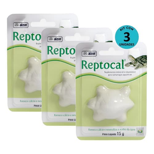 Kit 3 Suplemento Alcon Reptocal 15g ! Novo
