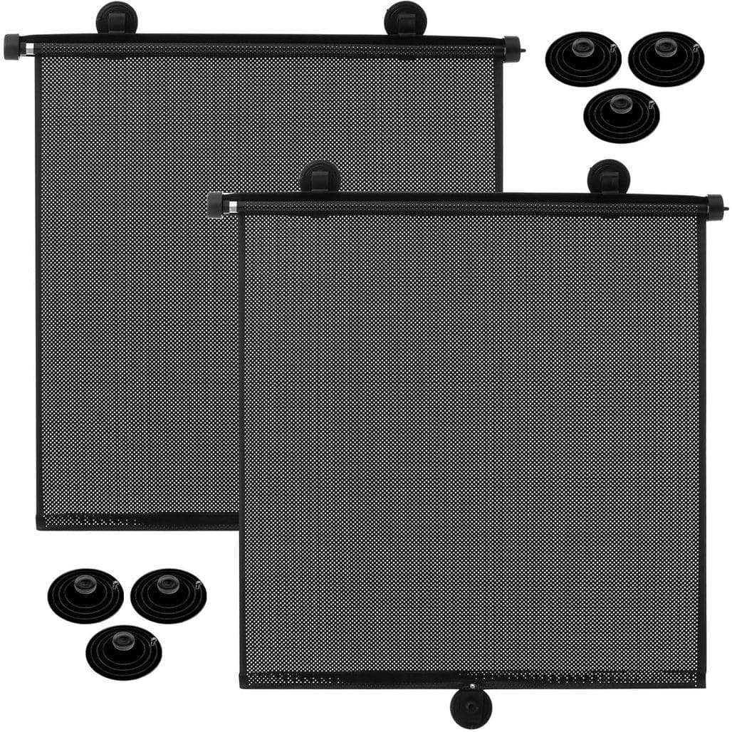 Blosssound 2 Peças de Protetores Solares para Janelas Laterais de Carro, Protetores Retráteis Extra Largos para Janelas 