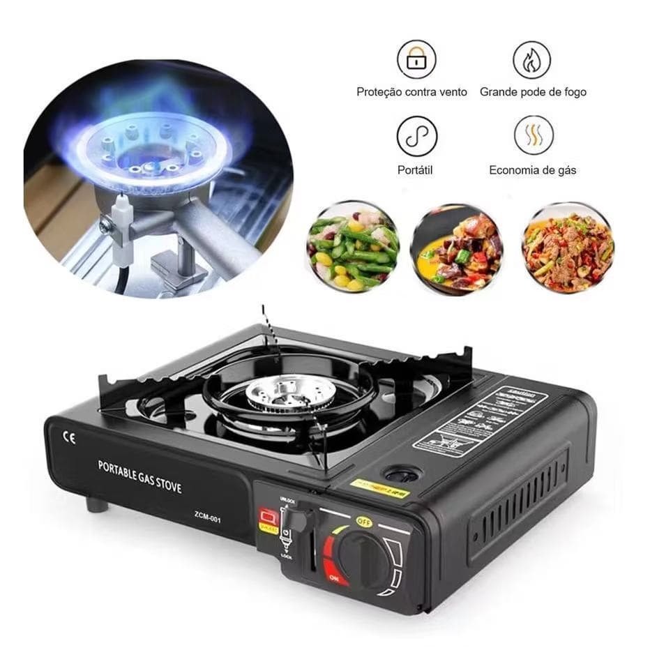 Fogareiro Fogão A Gás Portátil Multiuso Acampamento Pesca--1520