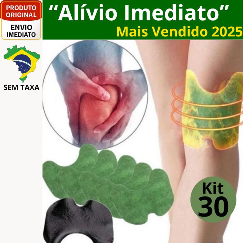 KIT com 30 Adesivo Alivio Dores Musculares Joelho Emplastro No Joelho