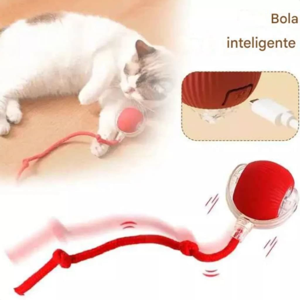 Bola Brinquedos De Rolamento Automático Cauda Do Falso Recarregável Bola Inteligente Gato Interativo WL-2550