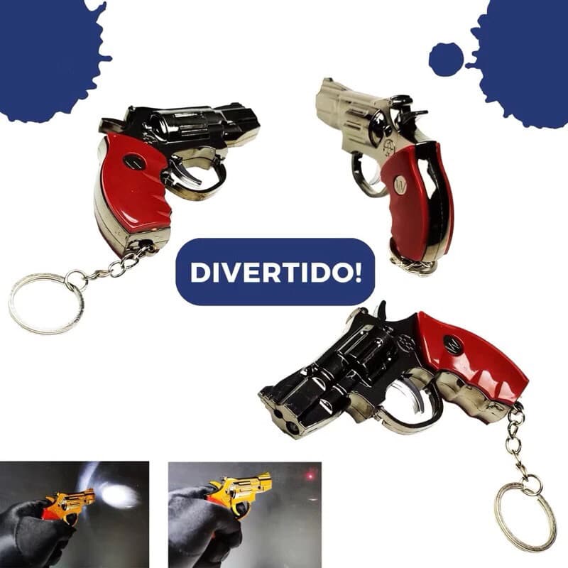 Chaveiro Laser Pet Gato Arminha Lanterna Led Vermelho