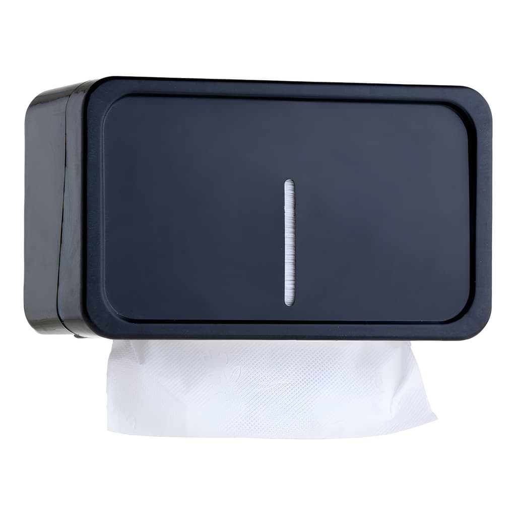 Dispenser Toalheiro Papel Interfolha Preto Moderno Banheiro