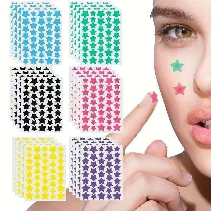 1 Pacote(40 Acne Patch)Adesivos Multicoloridos Para Acne Estrela São Suaves E Não Irritantes Podem Melhorar A Pele Da Fe
