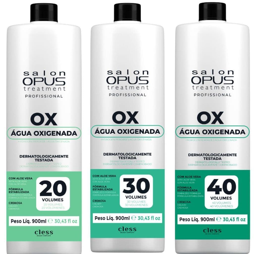 Água Oxigenada Descolorante Salon Opus 900ml – Escolha o Volume Ideal para Seus Fios!