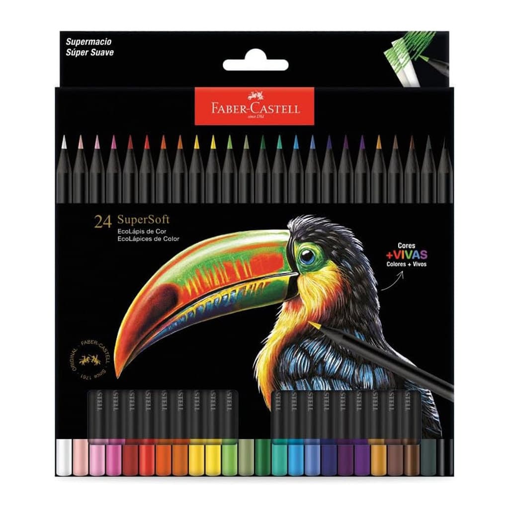 Lápis de cor SuperSoft 24 cores 210724 Faber-Castell