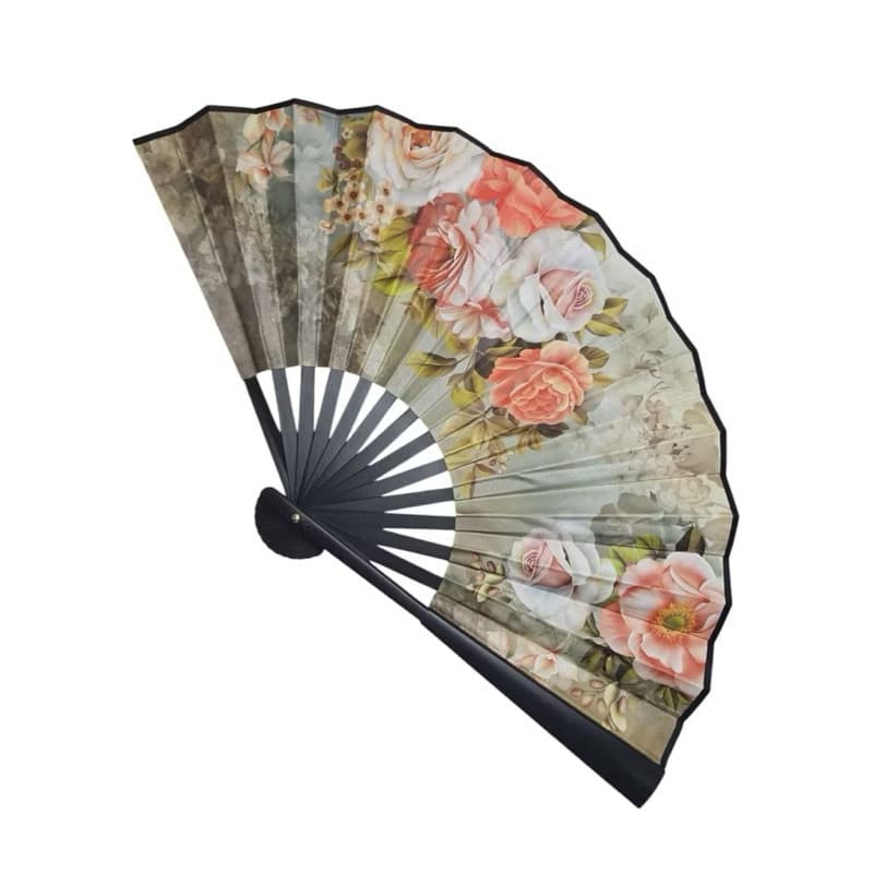 Leque Floral Retrô Dobrável Beleza e Funcionalidade