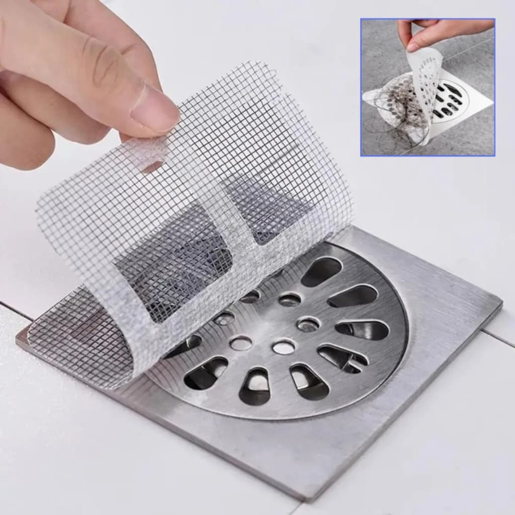 Filtro De Ralo E Pia Adesivo Descartável Banheiro Kit 10Un