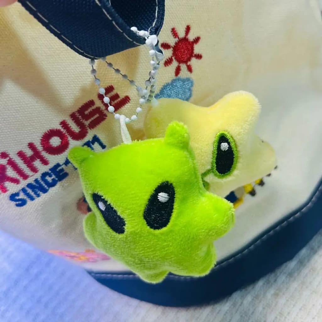 Engraçado Pelúcia Alienígena Chaveiro Pingente-Saco Mochila Chave Pendurado Ornamento-Fofo Boneca Para Meninas