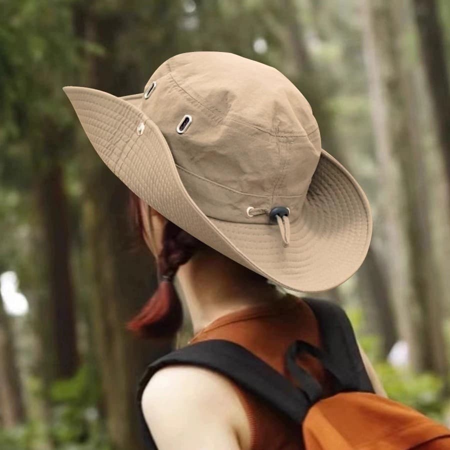 Chapéu de Sol Respirável Malha Protetor Solar Verão Unissex com 8cm Aba Adequado Para Uso Externo