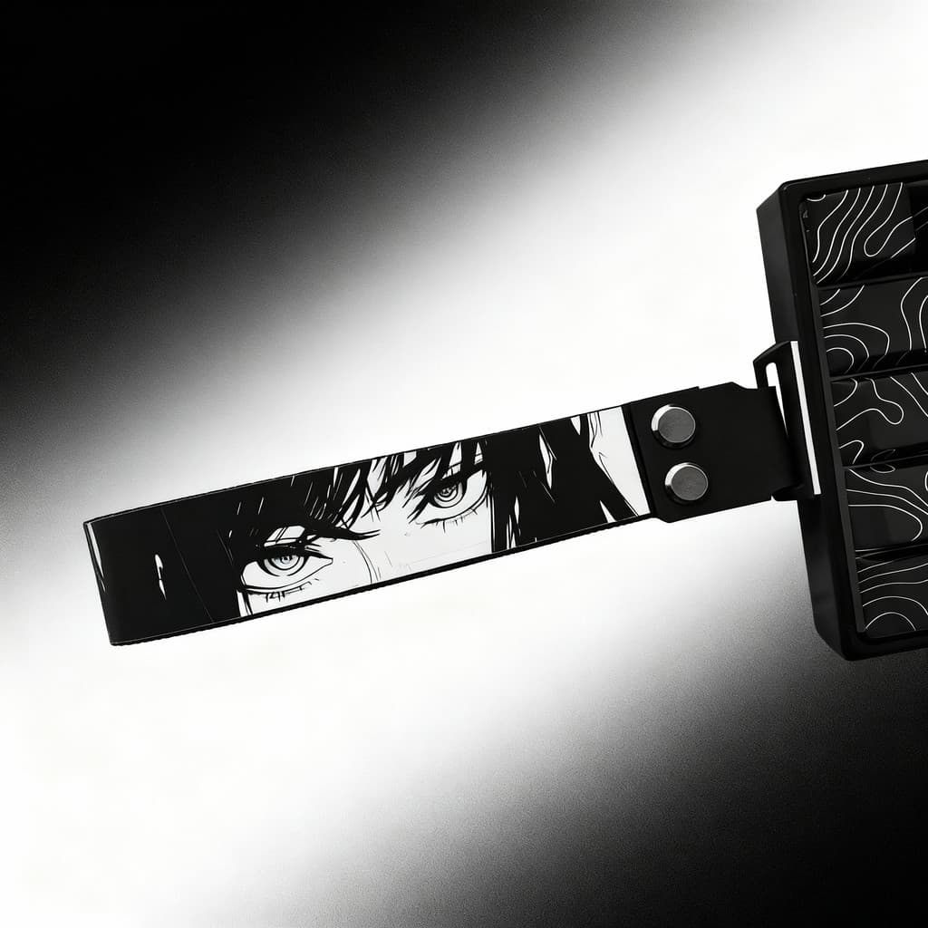 Correia De Fita Para Teclado War Devil Anime Wooting 60HE ATK68 Nylon PU Strap Com E Parafusos 3M