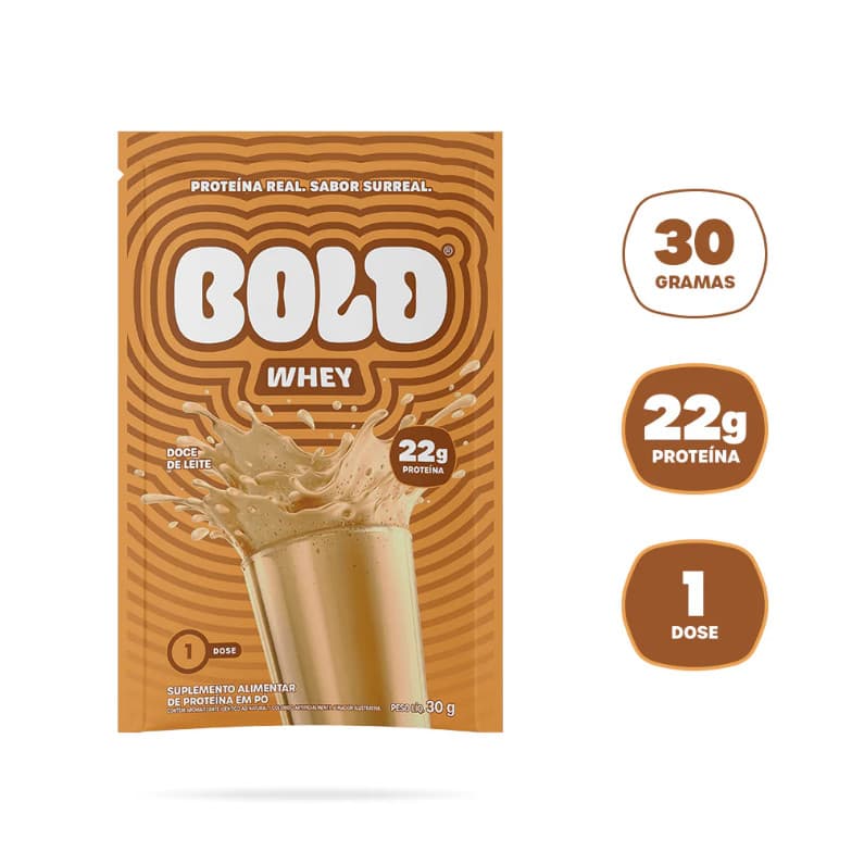 Bold Whey Protein Sachê 30g Doce de Leite Lançamento – Suplemento Proteico Original