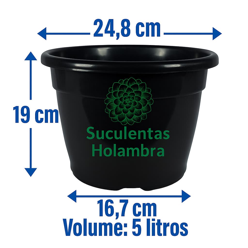 5 Vasos plastico Pote 25 De 5 Litros para plantas Frutiferas E Mudas vaso grande