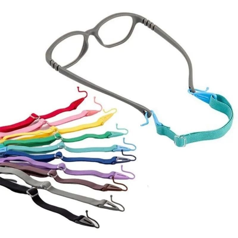CORDÃO DE ELÁSTICO AJUSTÁVEL SUPORTE PARA ÓCULOS  INFANTIL COM GANCHO