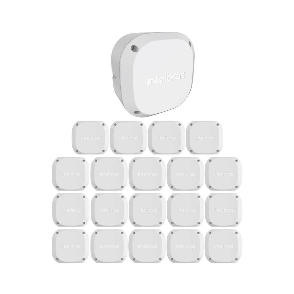 Kit 20 Caixas de Passagem Plástica Câmeras Bullet/Dome Externo VBOX 1100 E Intelbras