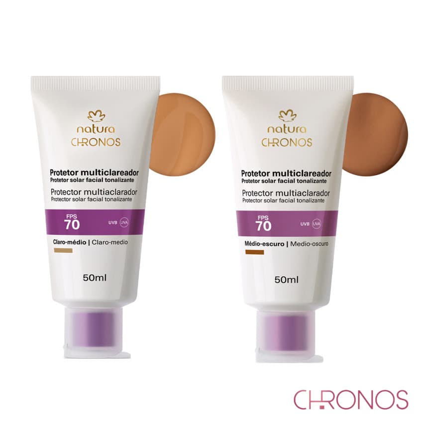 Protetor Multiclarificador FPS 70 Chronos Derma Natura-50ml