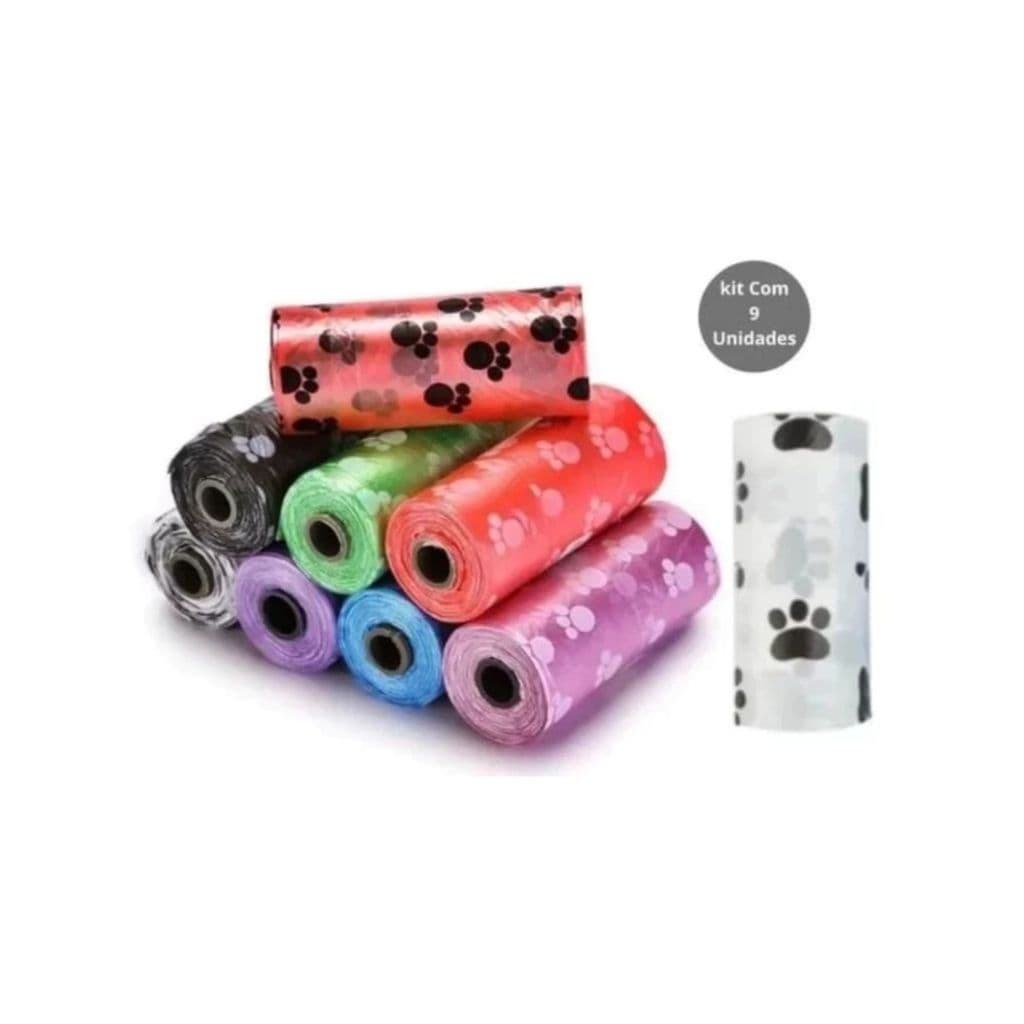 Kit Saquinho Coletor de Fezes Cocô 9 Un 1L Mimo Pets