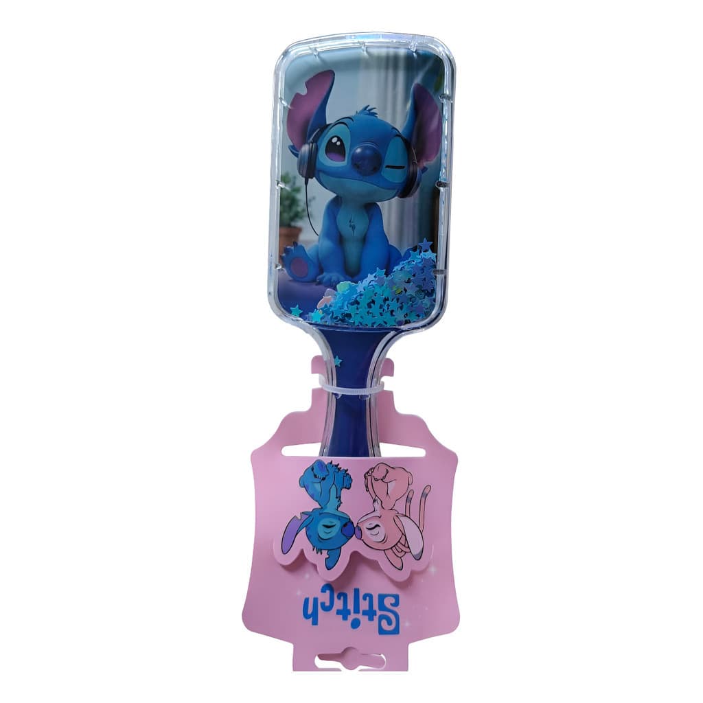 Escova De Cabelo Infantil Com Glitter Interno Lilo Stich