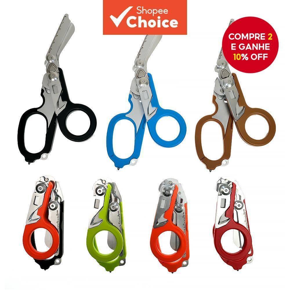 Tesouras De Raptor De Trauma , Médicas Dobráveis De Emergência 6 Em 1 , Ferramentas De Resgate Para Acampamento Ao Ar Li