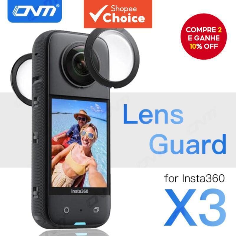 Novas Protetores de Lente para Insta360 X3 - Capas Protetoras Premium Antirrisco e Acessórios de Proteção.