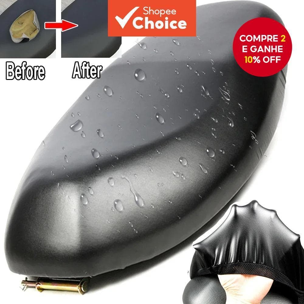Capa De Assento De Motocicleta Universal Protetor Moto Almofada Elástica À Prova D'água