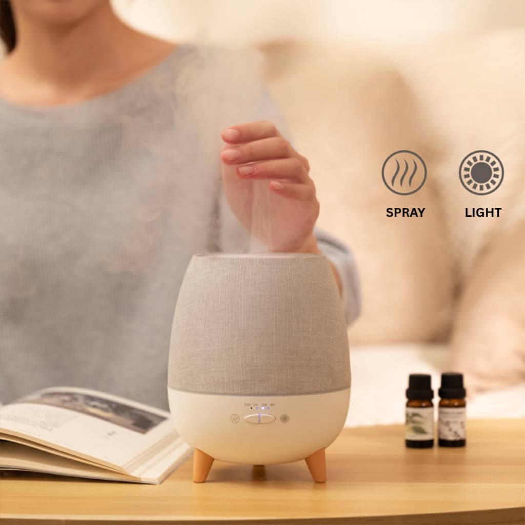 Umidificador e difusor de ar elétrico para aromaterapia,, névoa ultrassônica, modo noturno