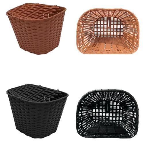 Cesta Dianteira para Bicicleta em Plástico Estilo Vime – Praticidade e Charme no Seu Pedal!