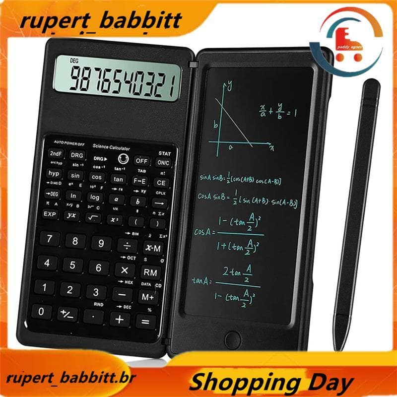 Calculadora Científica Com Display Digital Design Dobrável De Bloco De Escrita Apagável