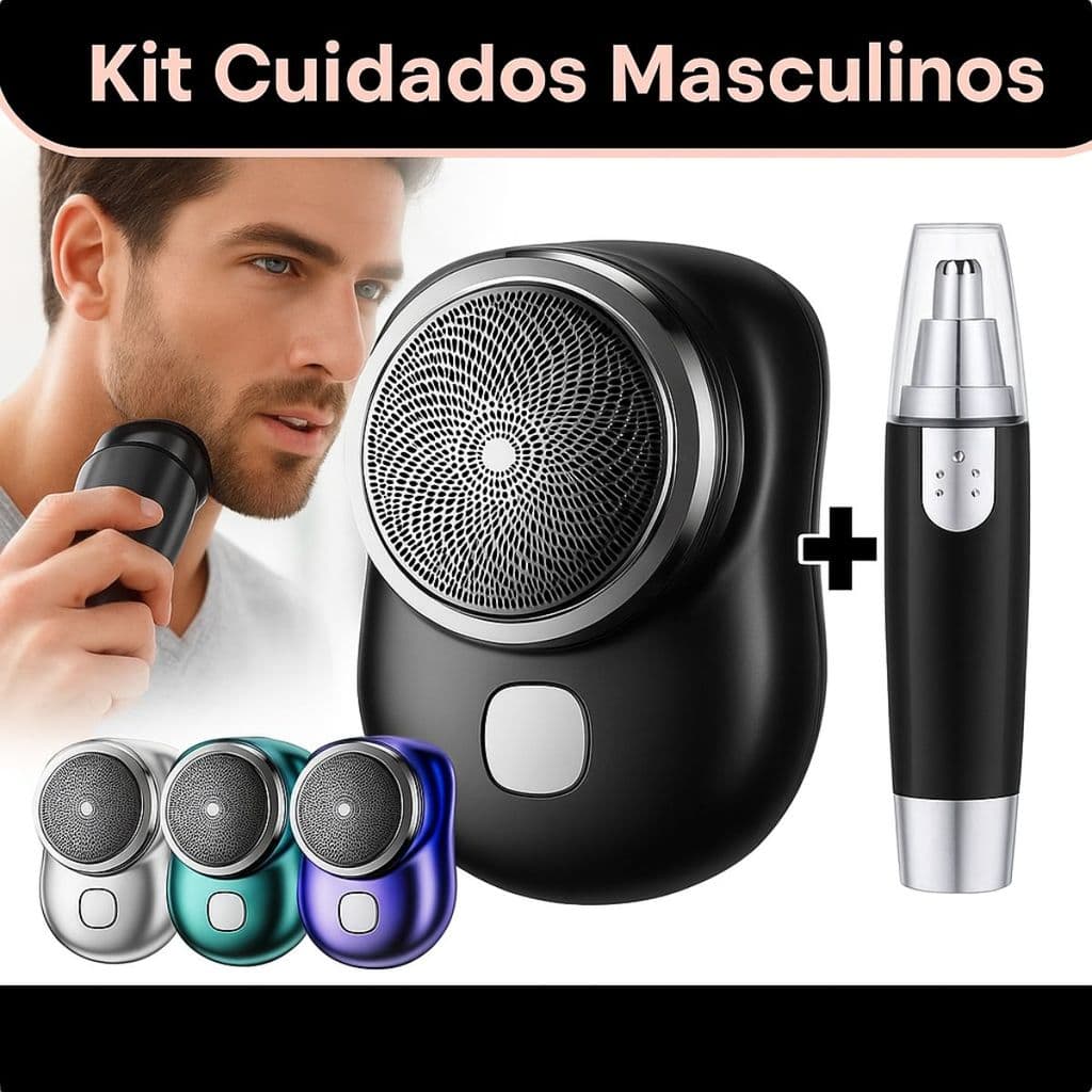 Mini Barbeador Elétrico Portátil – À Prova d'Água, Tipo-C, Aparador de Barba de Bolso