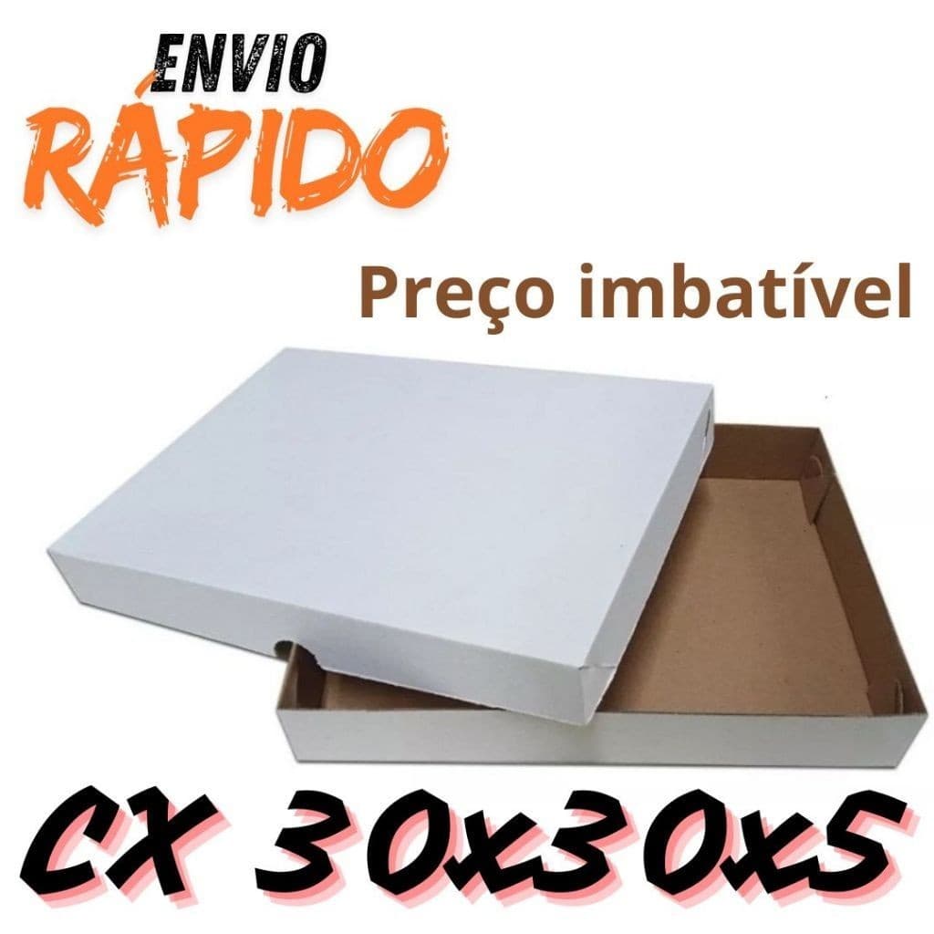 20 Caixas de Papelão 30x30x5 Doce/Salgados (MELHOR PREÇO) (Branco)