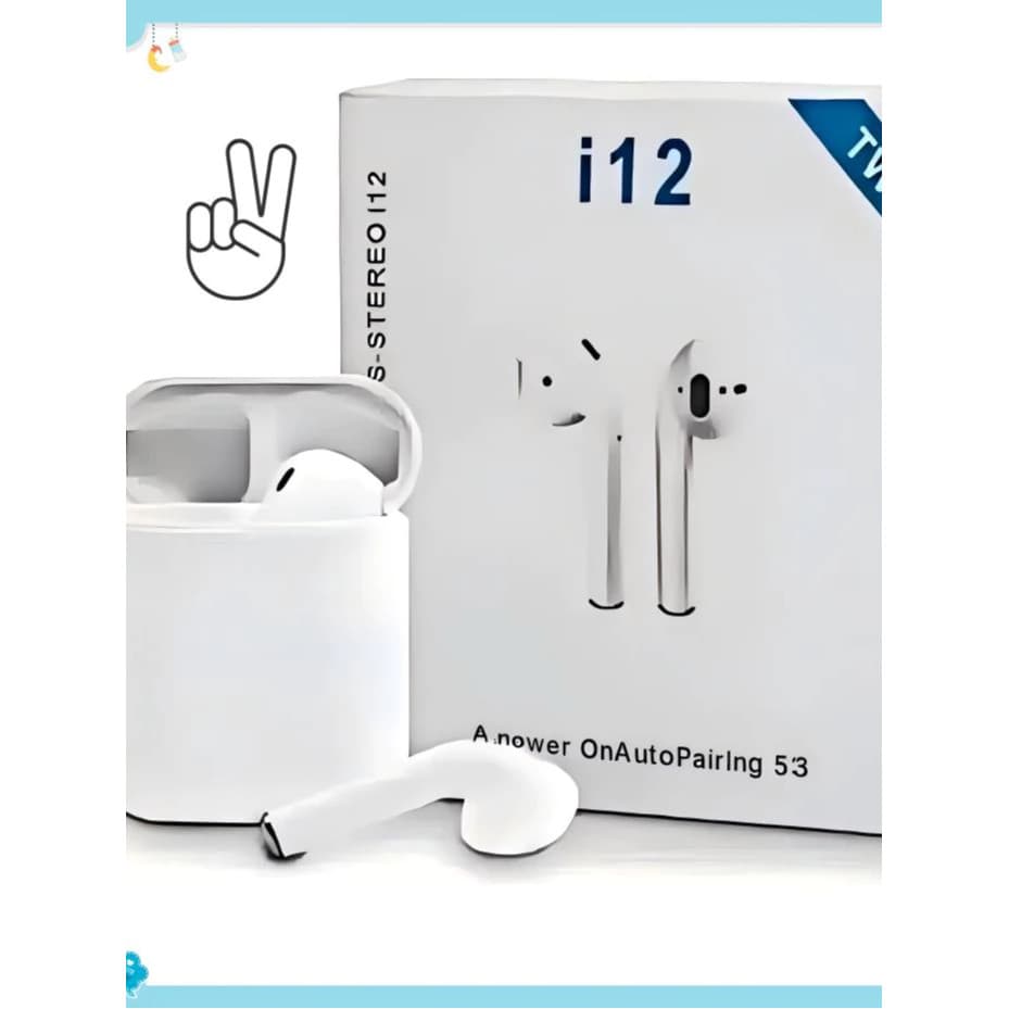 Fone de Ouvido Sem Fio i12 Tws Bluetooth 5.3 Com Touch leve leve Android E Ios