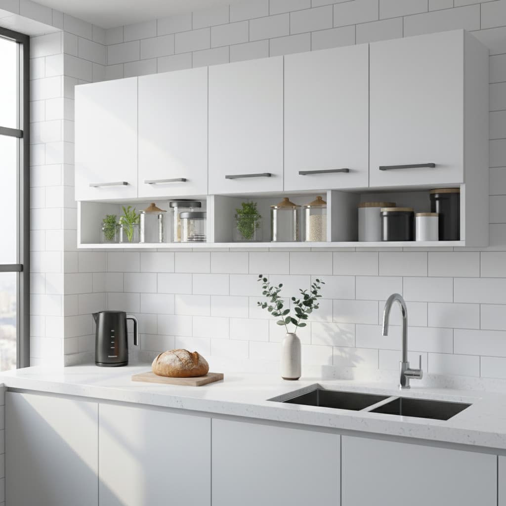 Armário Aéreo 5 Portas Espaçoso Cozinha Área de Serviço Bonatto