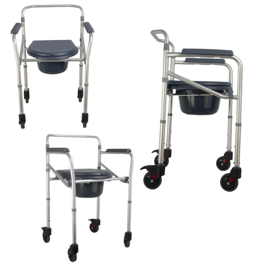 Cadeira de Banho de Aluminio SC100 Suporta Até 100KG Desmontável Hidrolight