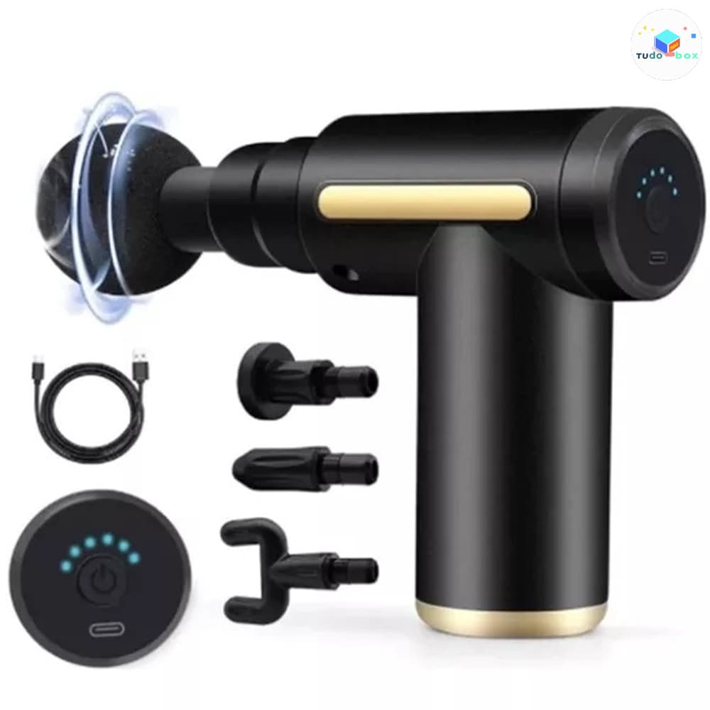 Pistola Massageadora Muscular Elétrica Profissional Portátil De Alta Frequência