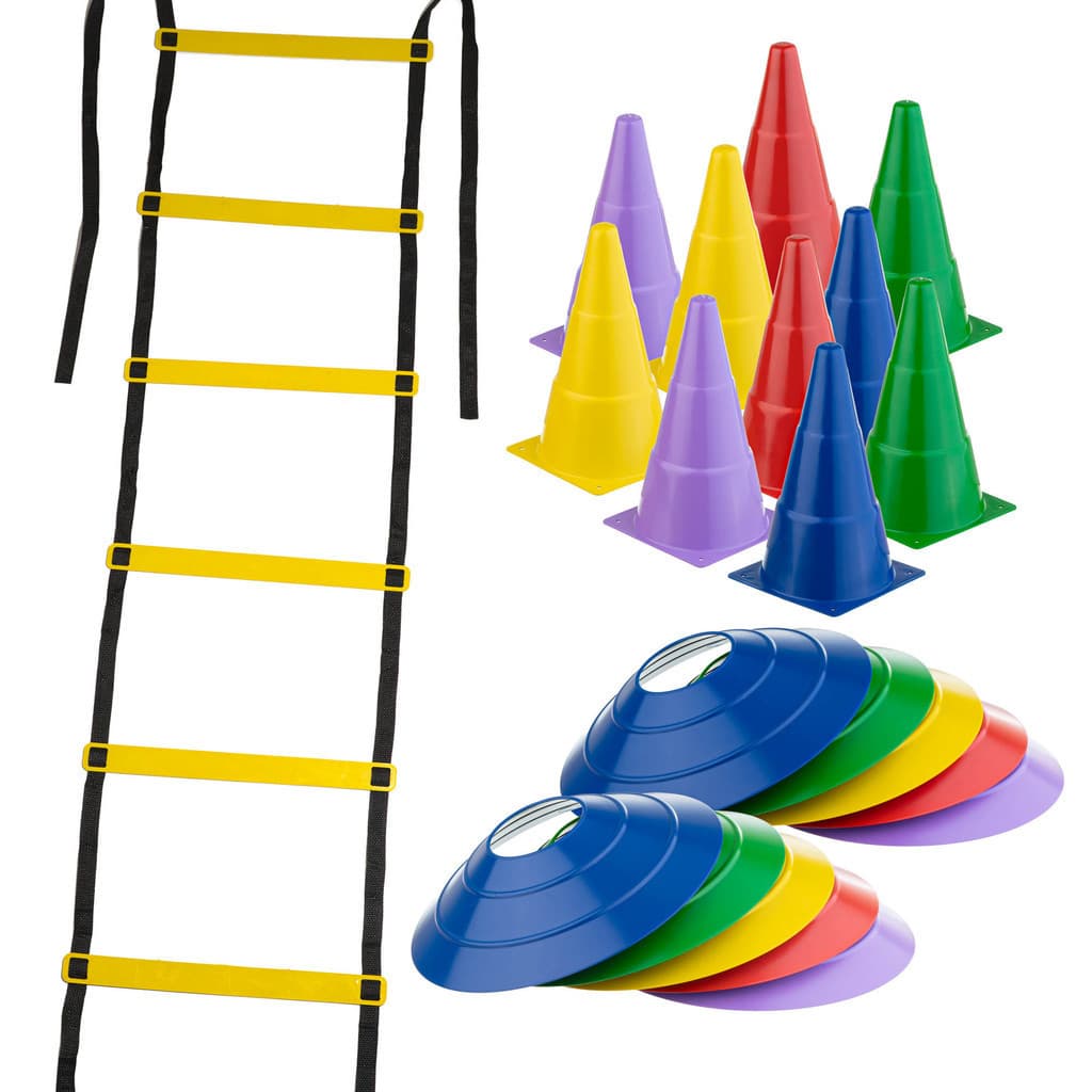 Kit Funcional Agilidade 10 Chapéus + 10 Cones e Escada Are