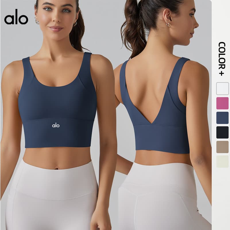 Sutiã Esportivo Europeu E Americano Com Costas Em V , Traje De Ioga Justo Alta Elasticidade