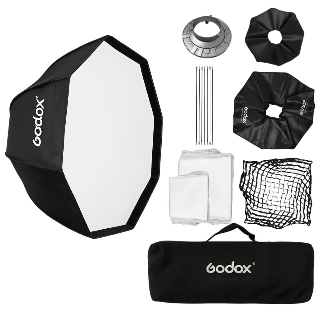 Softbox Octagonal Godox 95cm Bowens com Grid Colmeia L