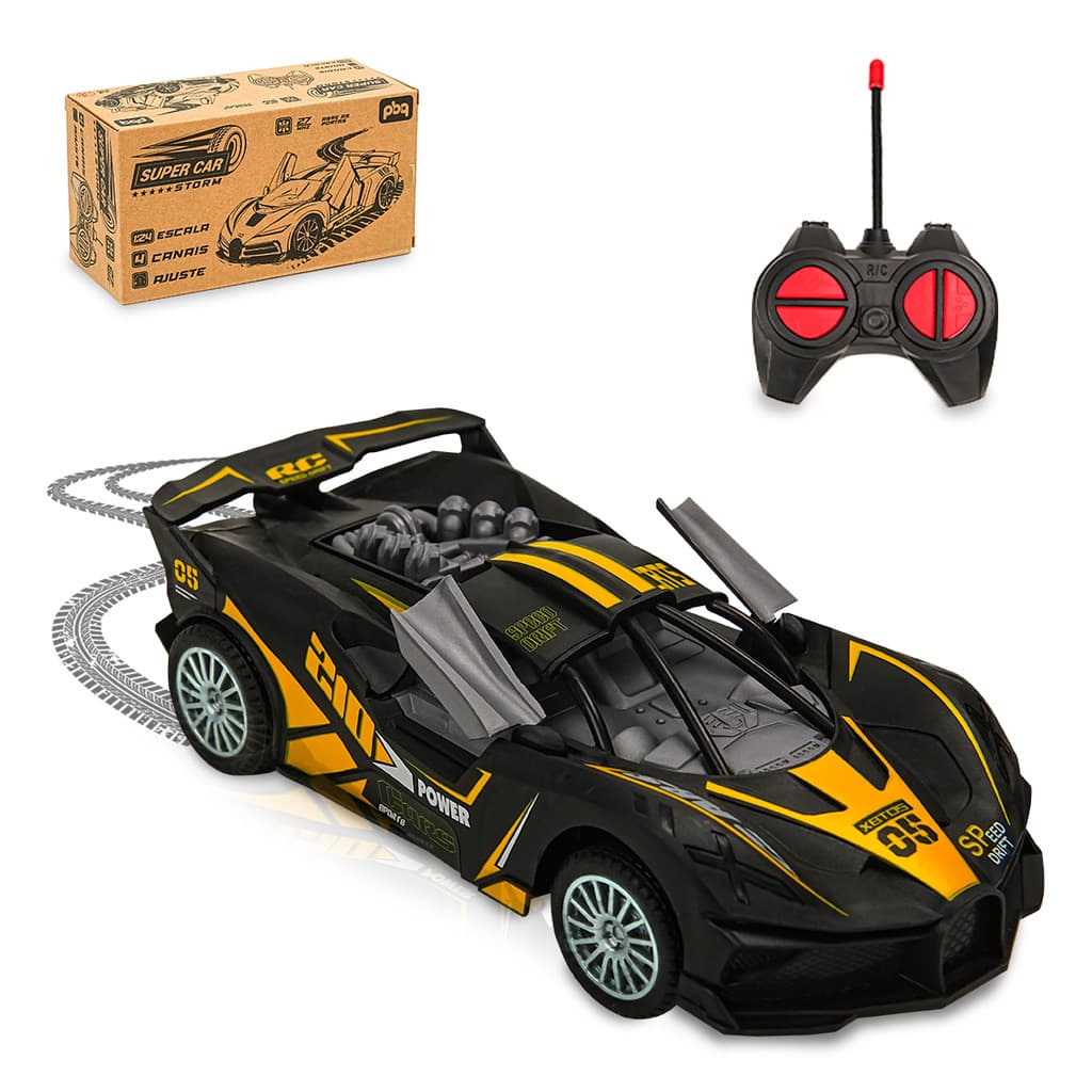 Carrinho Controle Remoto Moderno Speed Portas Abertura Esportivo Brinquedo Infantil Menino