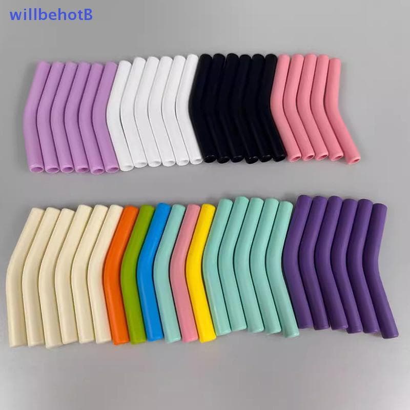 [WillbehotB] 6 Unidades/Conjunto Capas De Palha De Silicone Macio Pontas De Canudos Adequadas Para Bicos Aço Inoxidável 
