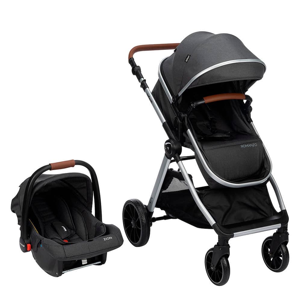 Travel System Romanzo Duo 3 Posições (0 a 15 kg) - Preto Granizo
