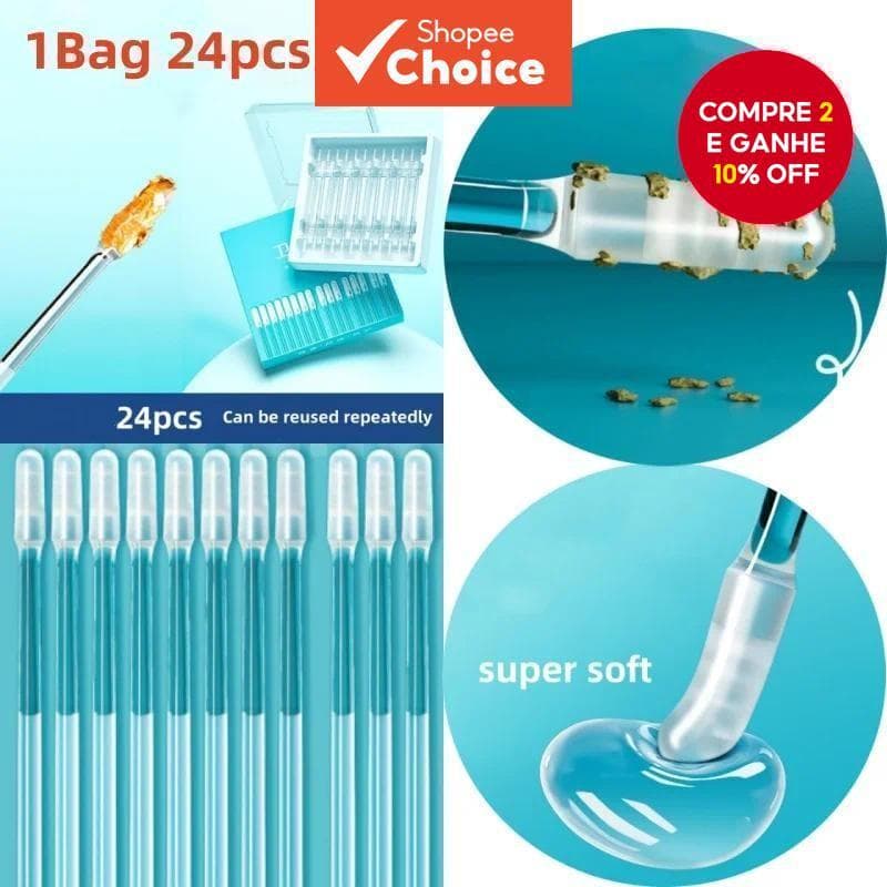 Ferramenta Pegajosa De Limpeza De Ouvido Com Ponta De Silicone Macio Para Remoção Segura De Cera , Descartável , Todas A